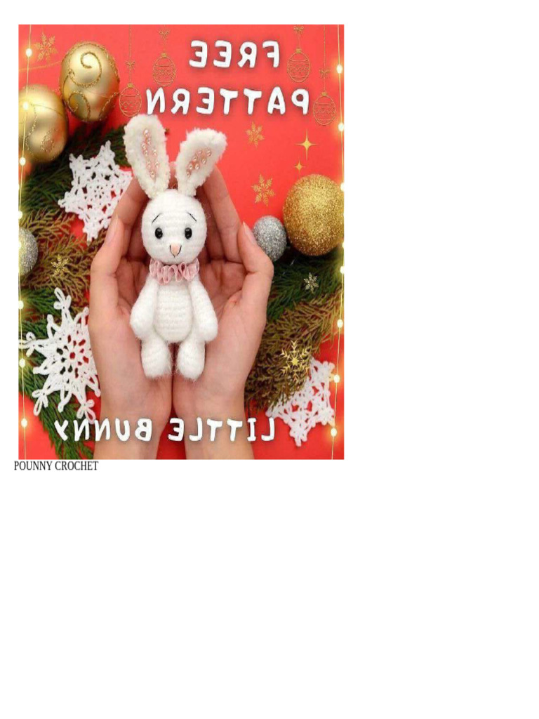 Plush Snow Bunny Crochet Amigurumi PDF Pattern 1 | PDF | Crochet ...