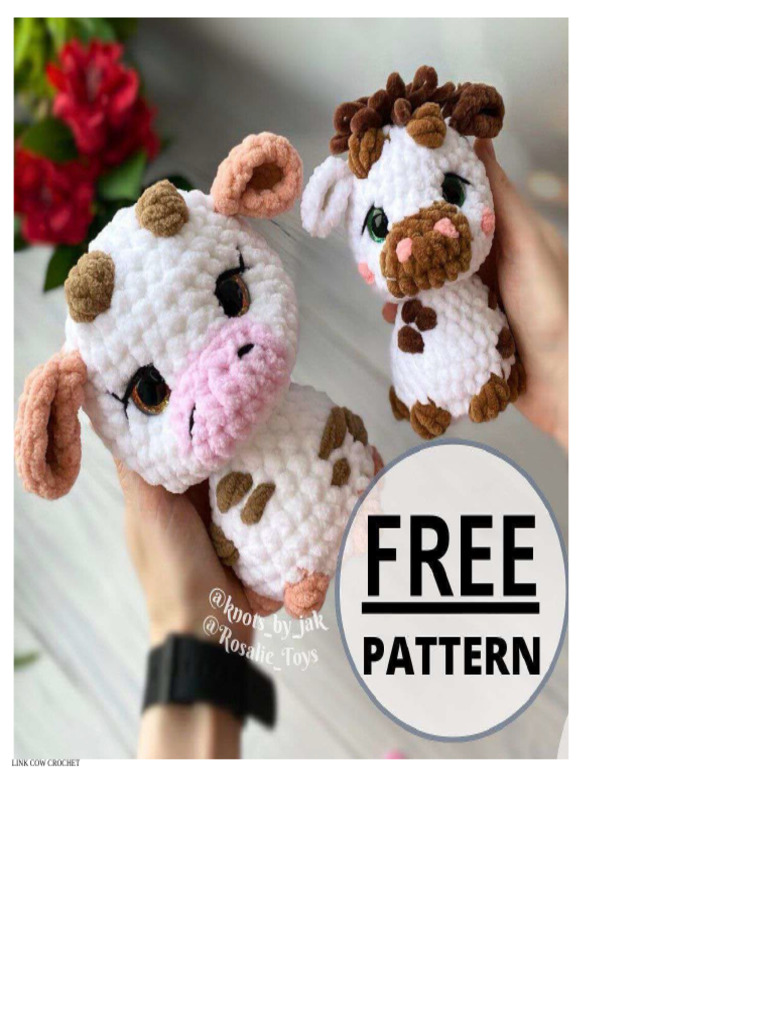 Crochet Cow Pattern Tutorial | PDF | Crochet | Handicrafts