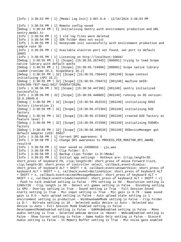 Medal Log Initialization Report | PDF | File System | Computer Hardware