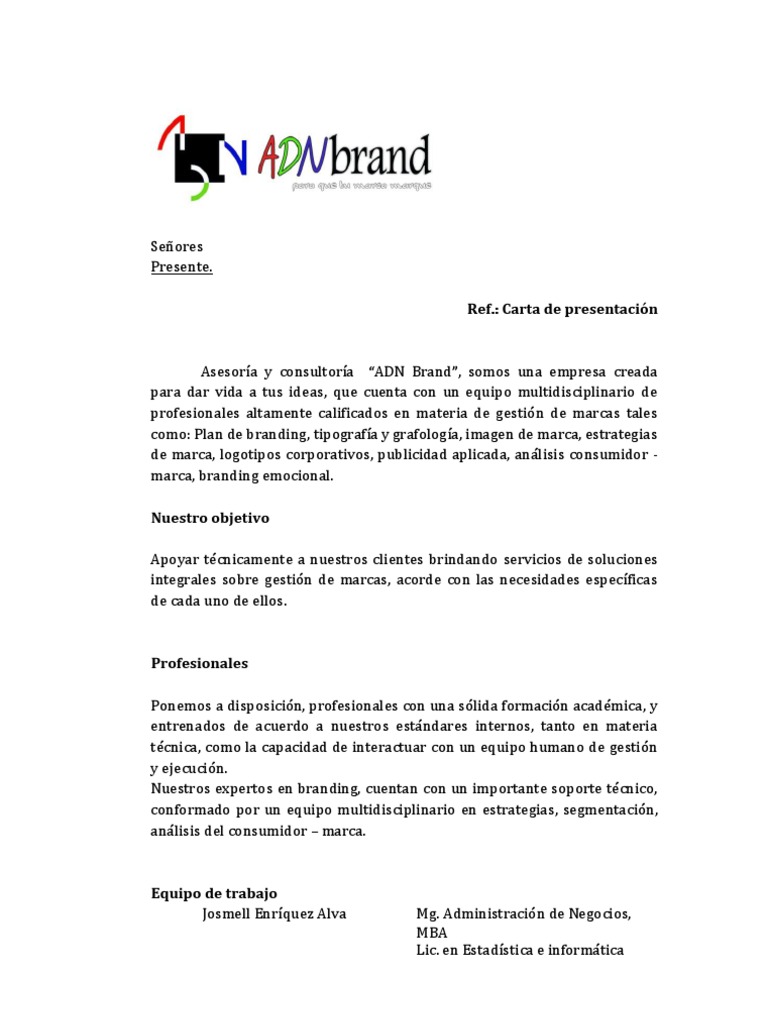 Carta De PresentaciÓn