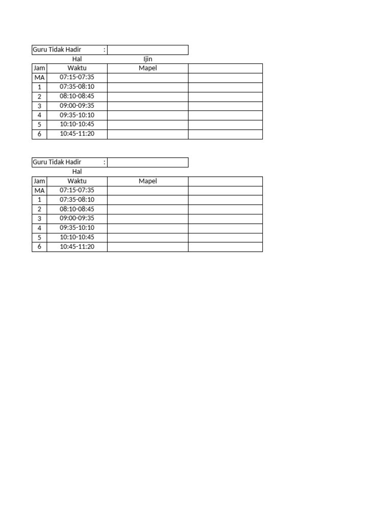 Template Infal | PDF