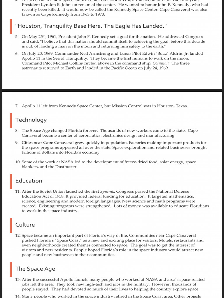 NASA Text Set - PDF - Google Drive | PDF | Apollo 11 | Kennedy Space Center