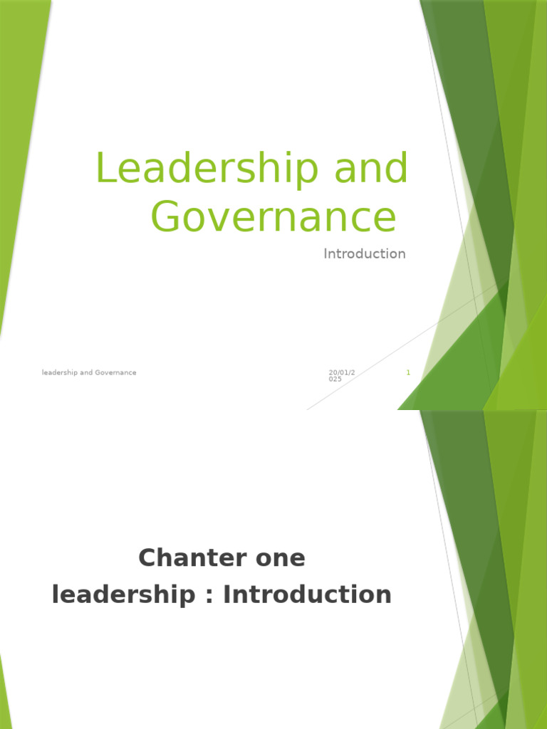 Leadership Introduction | PDF | Leadership | Power (Social And Political)