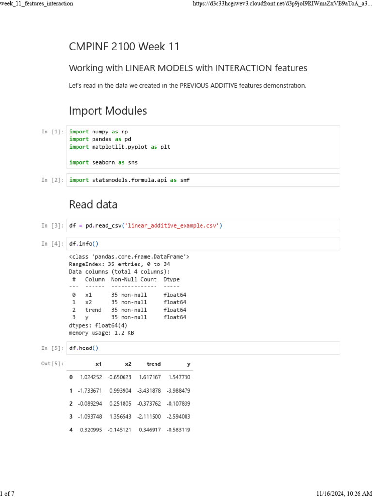 Week 11 Features Interaction | PDF | Computer Science | Theoretical ...