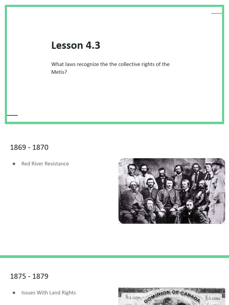 Metis Collective Rights Timeline | PDF