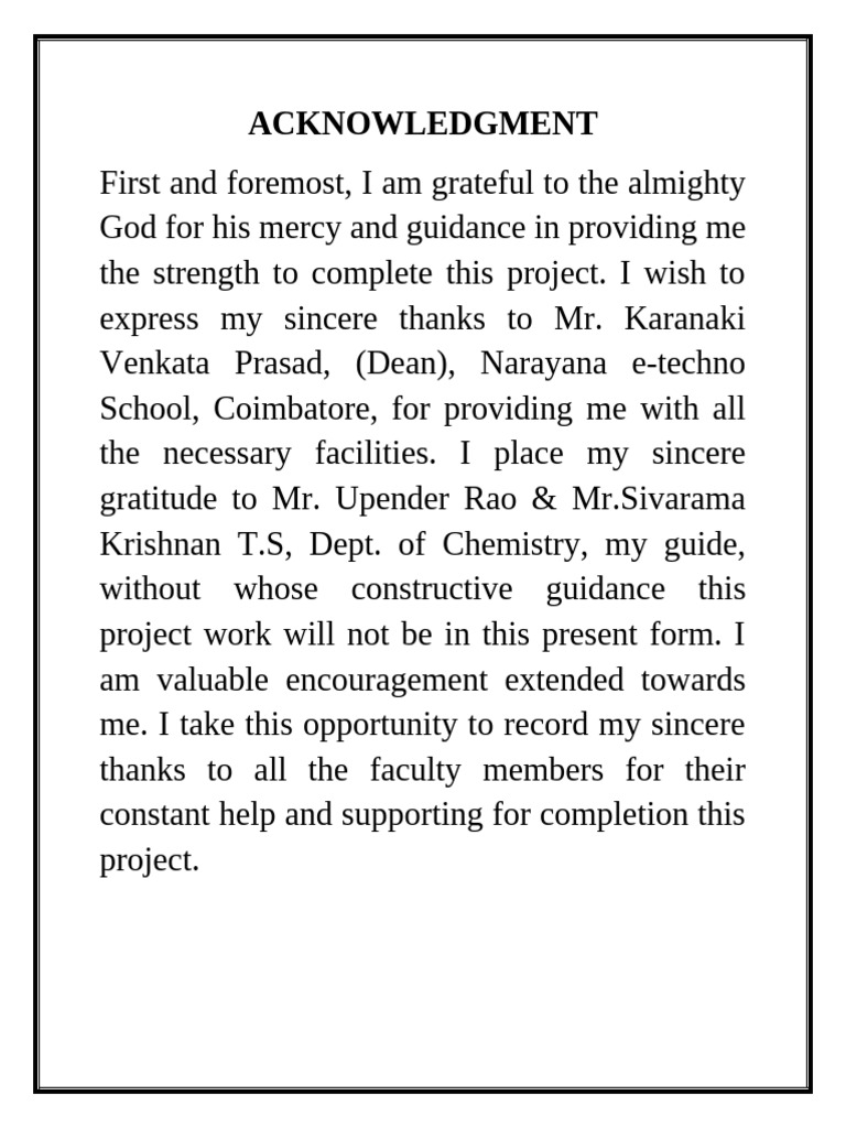 Acknowledgment and Certification for CBSE Project | PDF