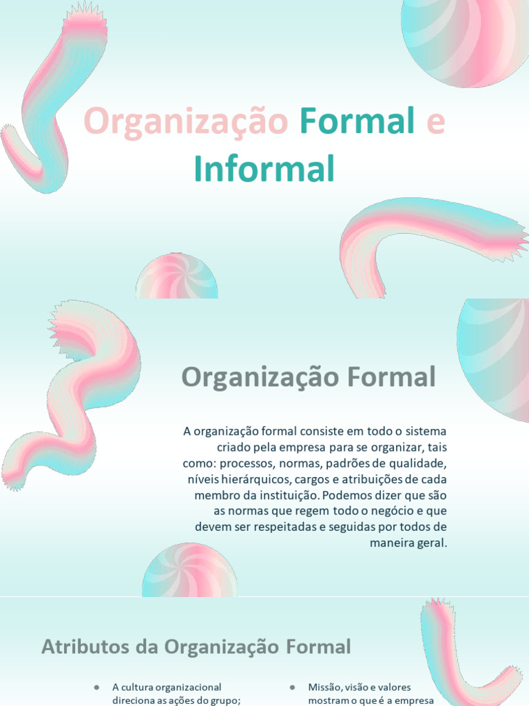 Diferenças entre Organização Formal e Informal | PDF | Psicologia Social