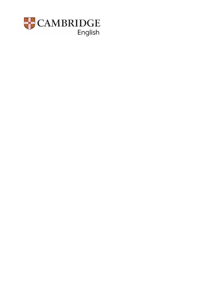 B1 Preliminary Writing Sample Test | PDF