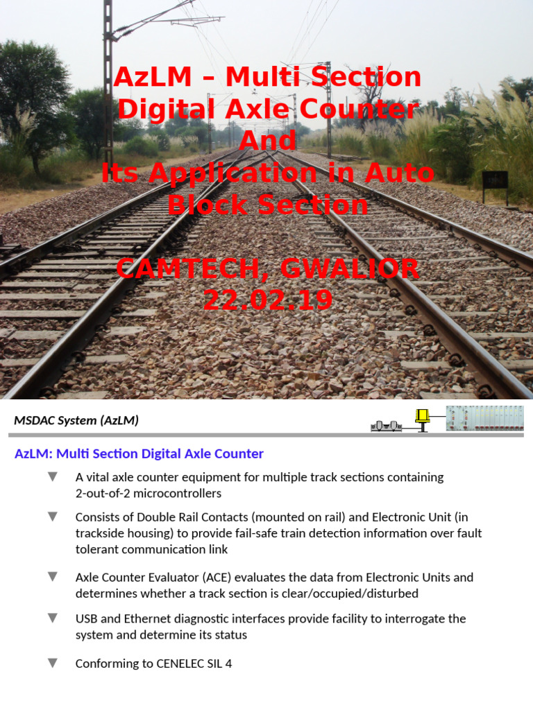 Railway Axle Counter System Guide | PDF | Power Supply | Input/Output