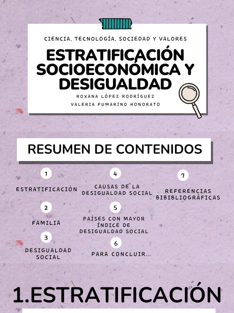 Estratificación y Desigualdad Social | PDF | Desigualdad social ...
