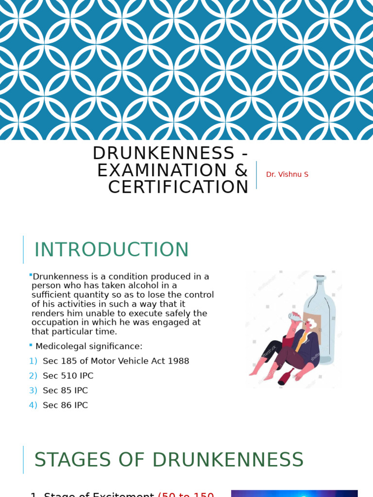 Drunkenness Examination and Certification | PDF | Alcohol Intoxication ...