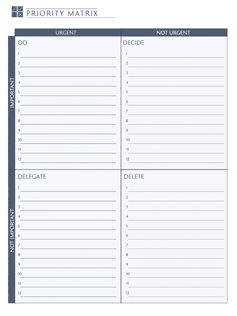 Priority Matrix | PDF