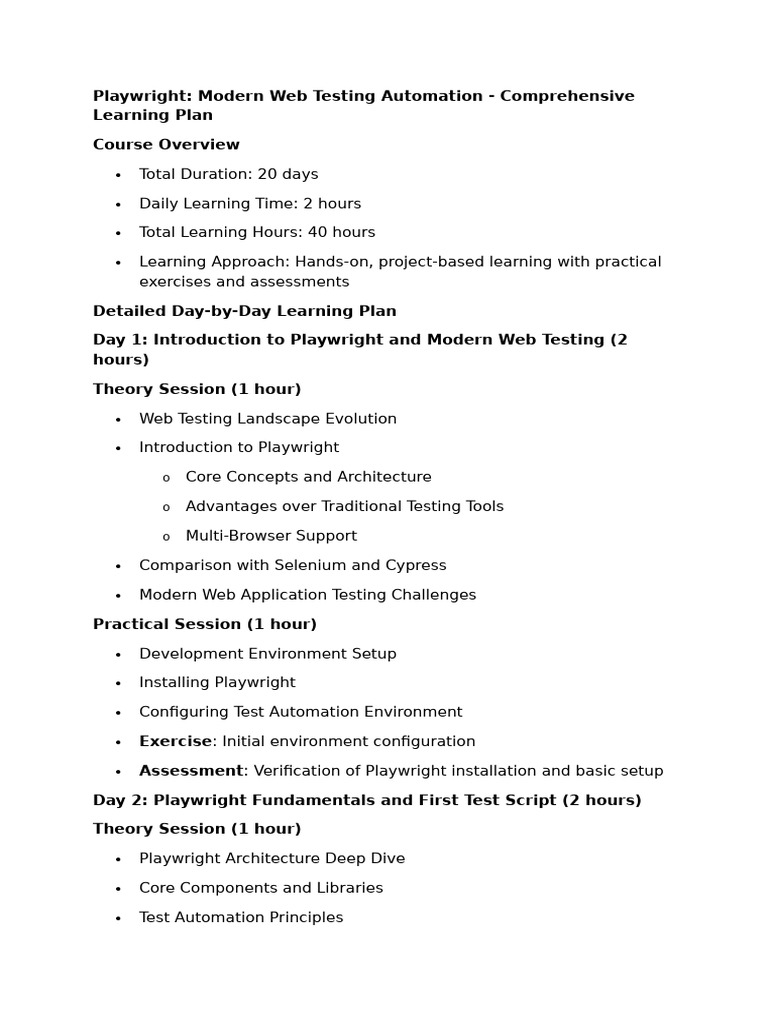 Playwright Web Testing Automation Course | PDF | Software Testing ...