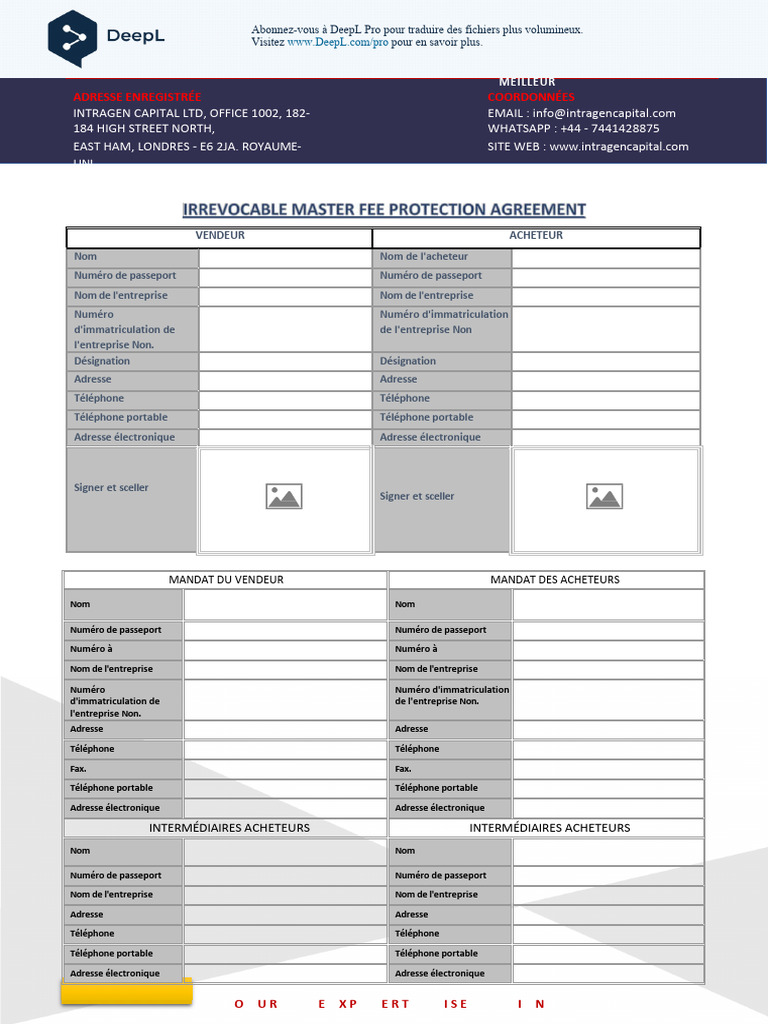 Contrat IMFPA pour Transactions Sécurisées | PDF | Banques | Arbitrage