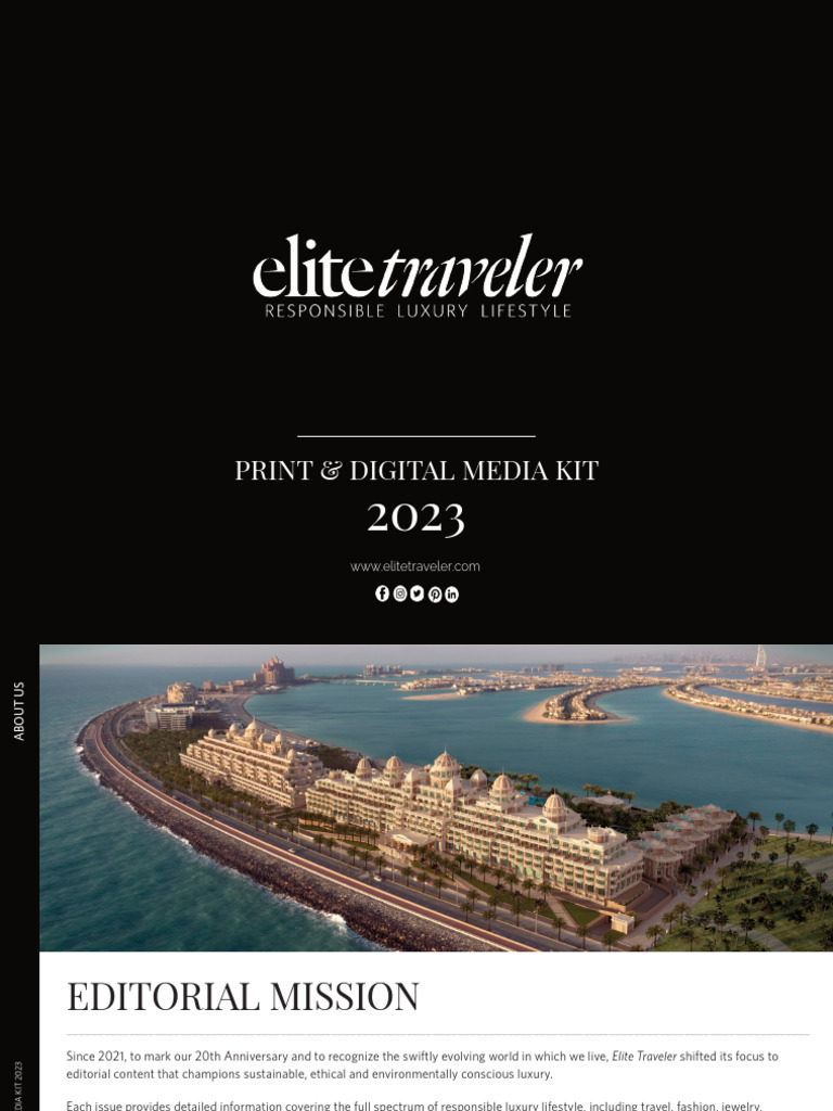 Elite Traveler Media Kit 2023 | PDF | Luxury Goods | Brand