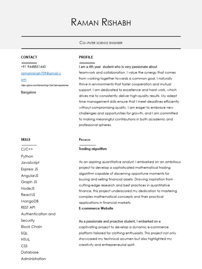 Raman Rishabh Resume (2).pdf (1)_compressed | PDF | Educational ...