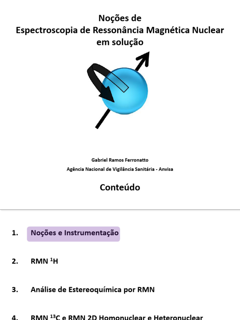 Fundamentos de Ressonância Magnética Nuclear | PDF | Imagem de ...