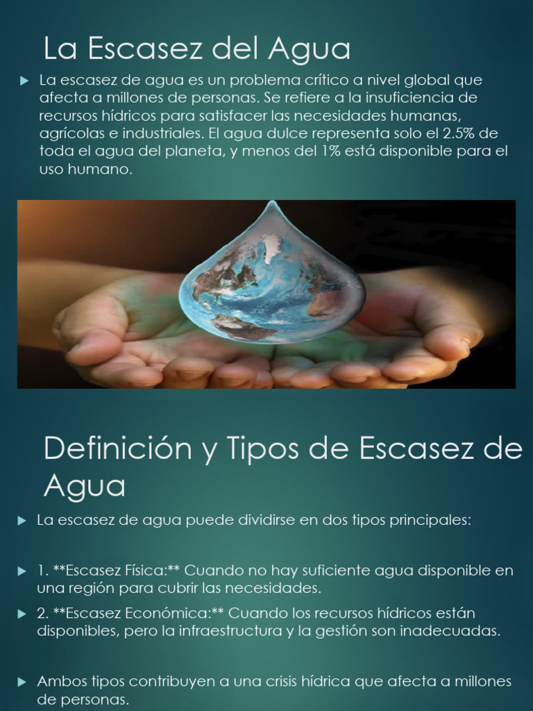 Escasez de Agua: Causas y Soluciones | PDF | Escasez de agua | Agua