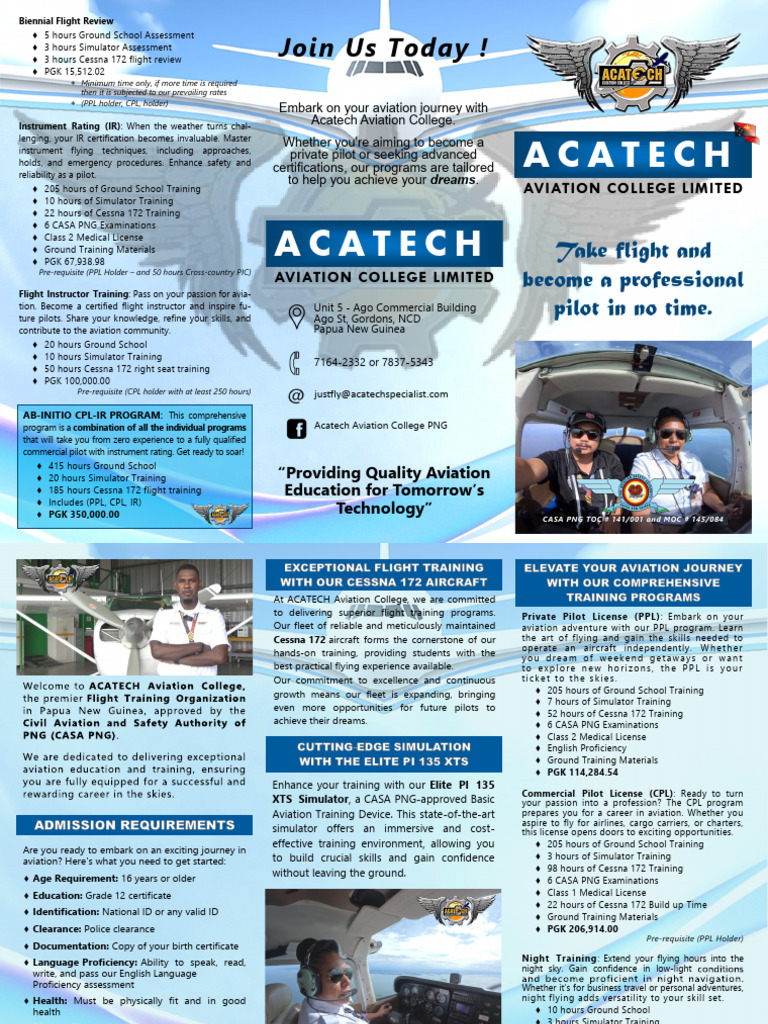 Acatech Aviation College Pilot Programs | PDF | Flight Instructor ...