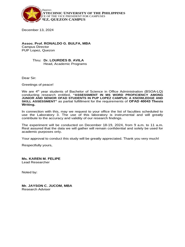 Request for Lab Access for Research | PDF