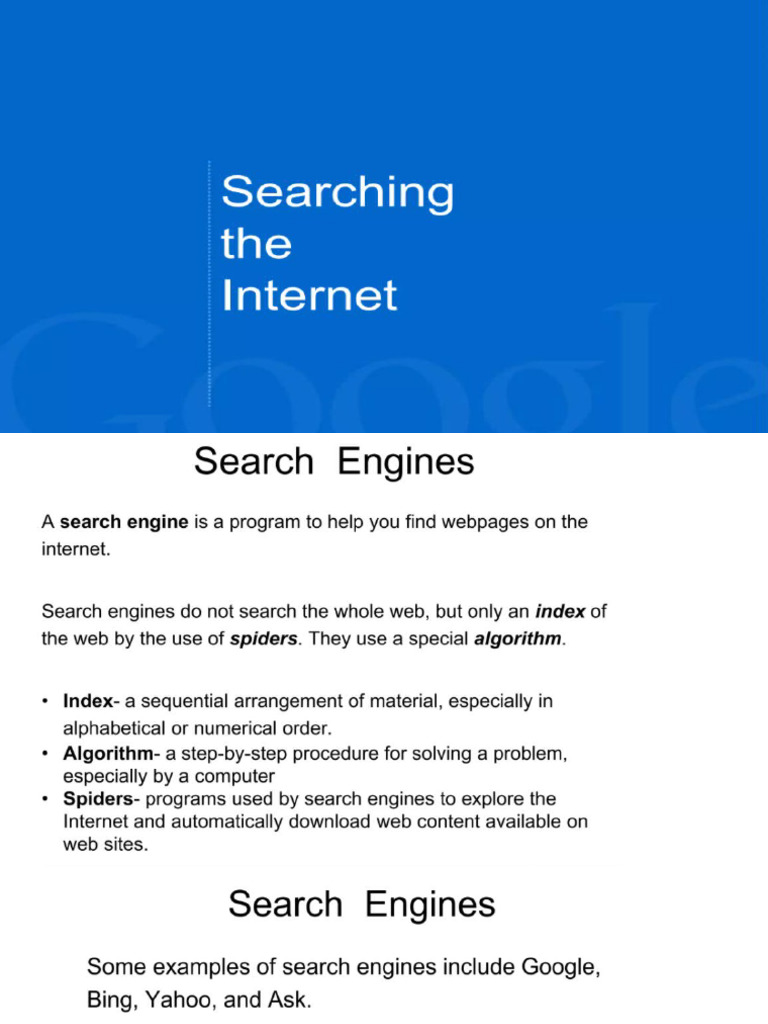 Searches Internet | PDF