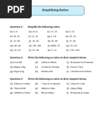 Simplifying Ratios Answers Guide | PDF