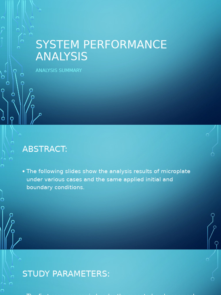 System Performance | PDF | Deformation (Engineering) | Temperature