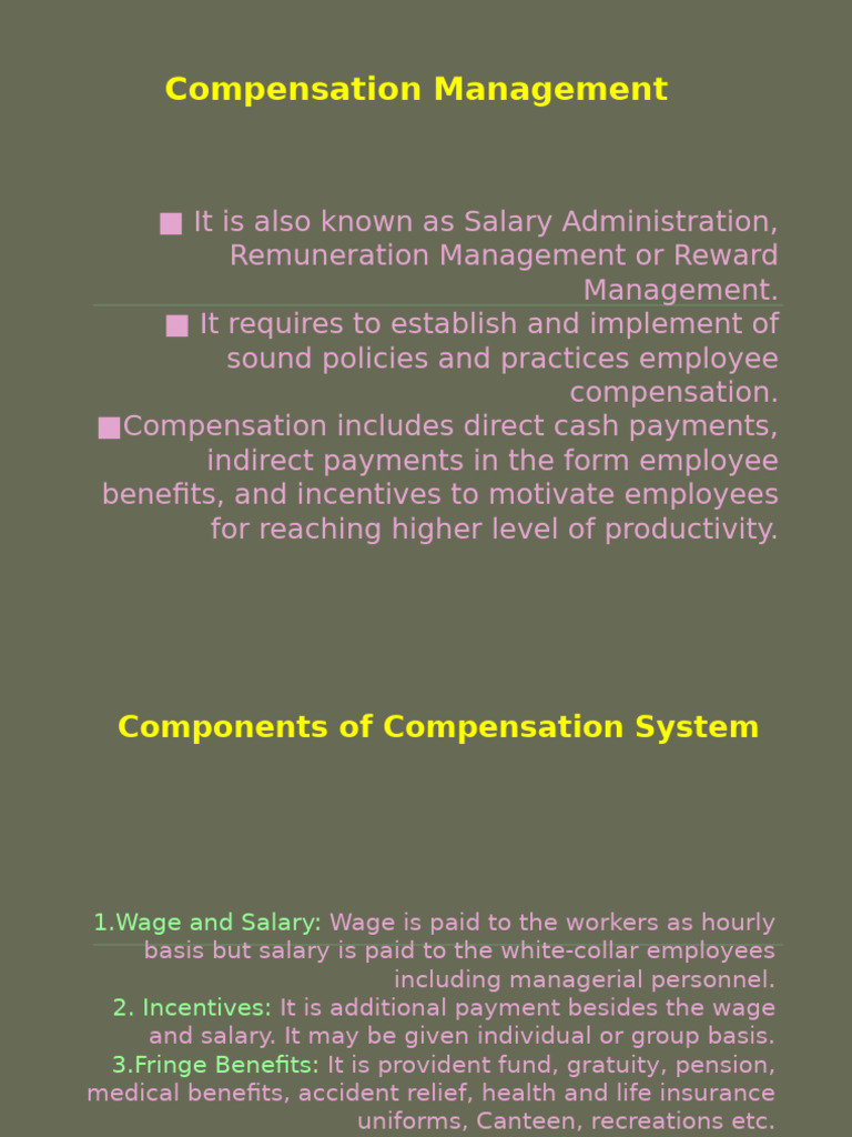 Compensation Management Guide | PDF | Cost Of Living | Employment