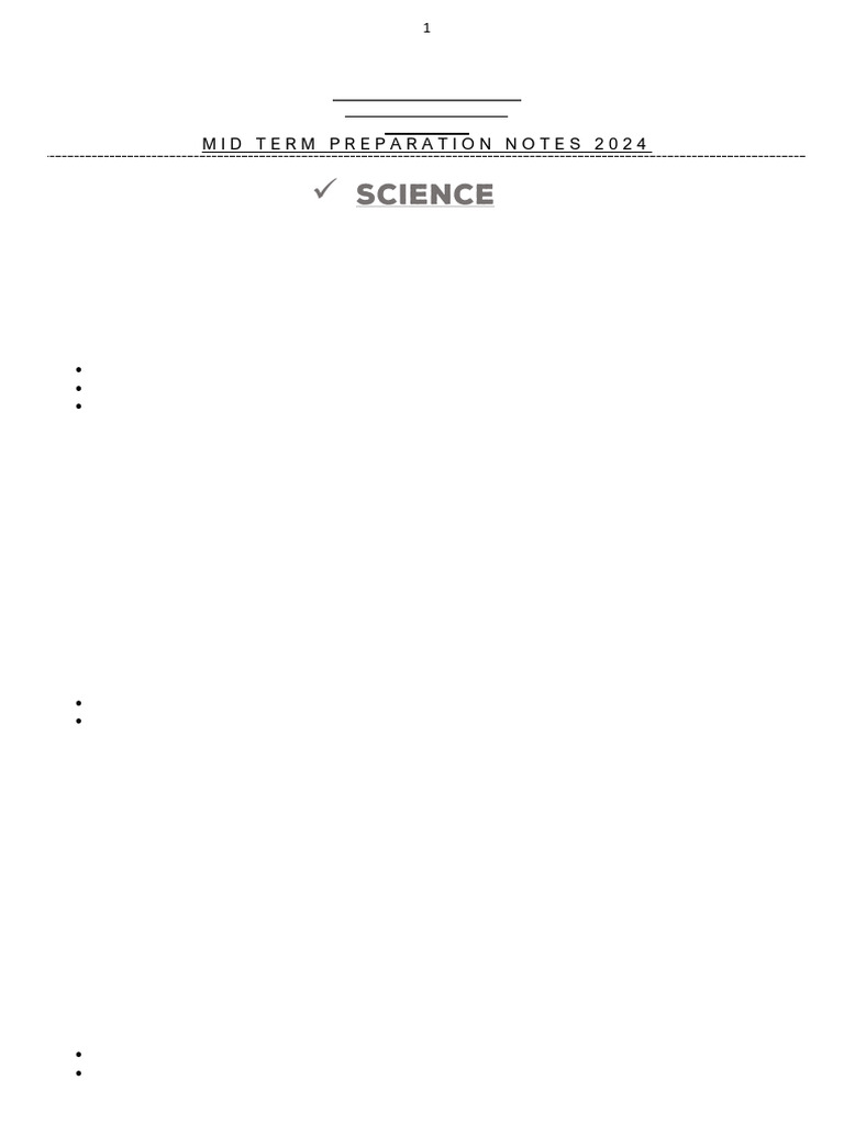 Teaching of General Science Mid Term 2024 | PDF | Learning | Science