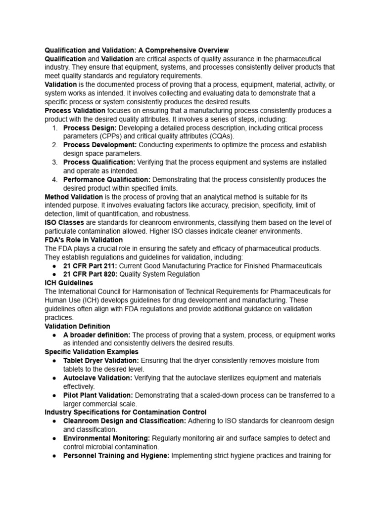 Qualification and validation difference exact defi pdf