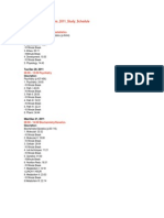 FA Study Schedule