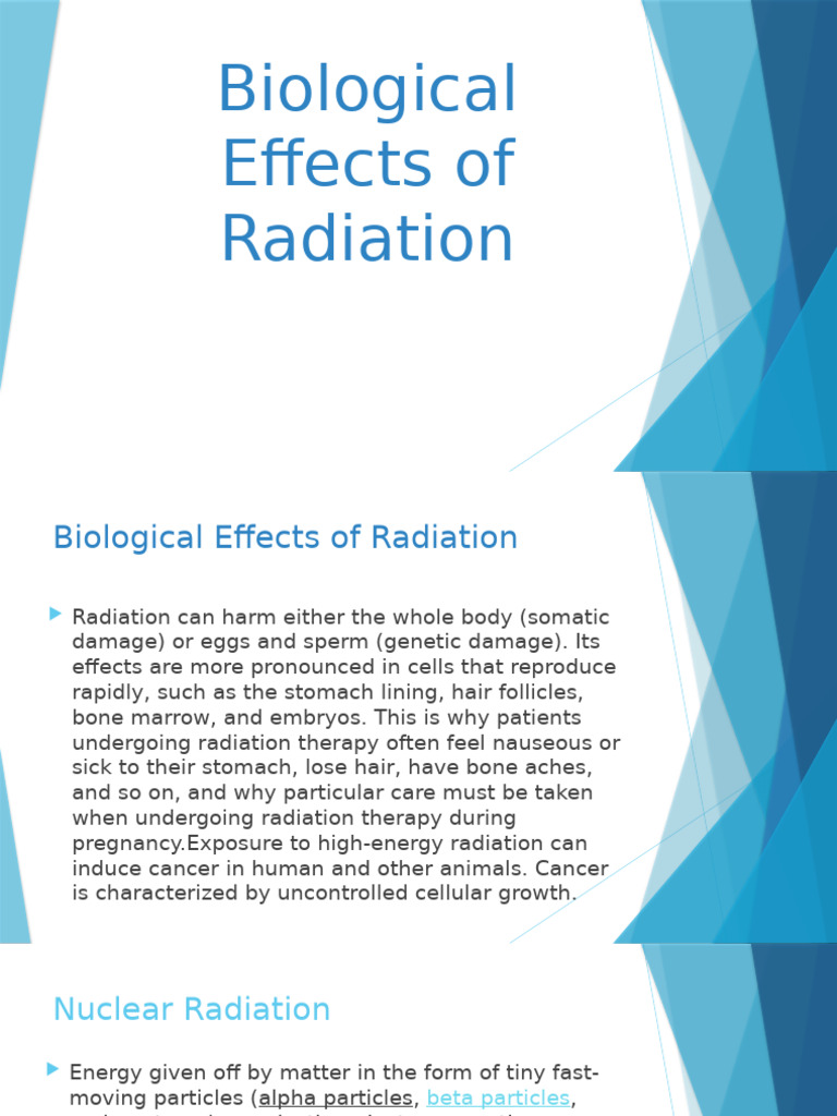 Biological Effects of Radiation | PDF | Radioactive Decay | Gamma Ray