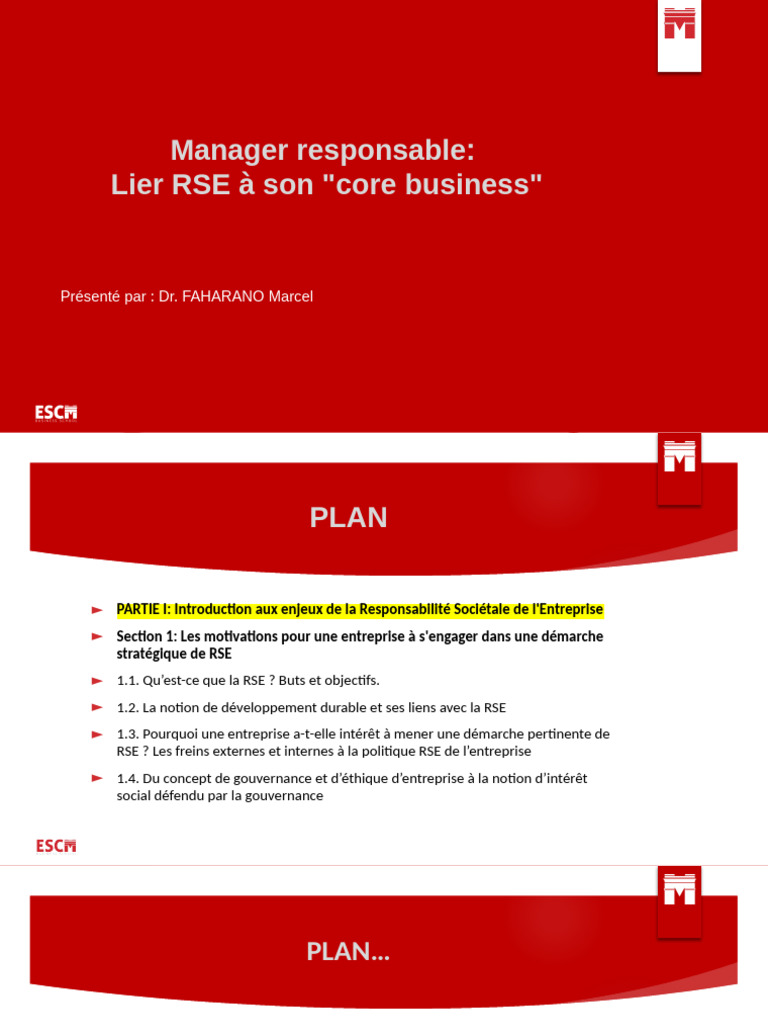 Rse Et Core Business_partie III | PDF | Responsabilité sociétale des ...