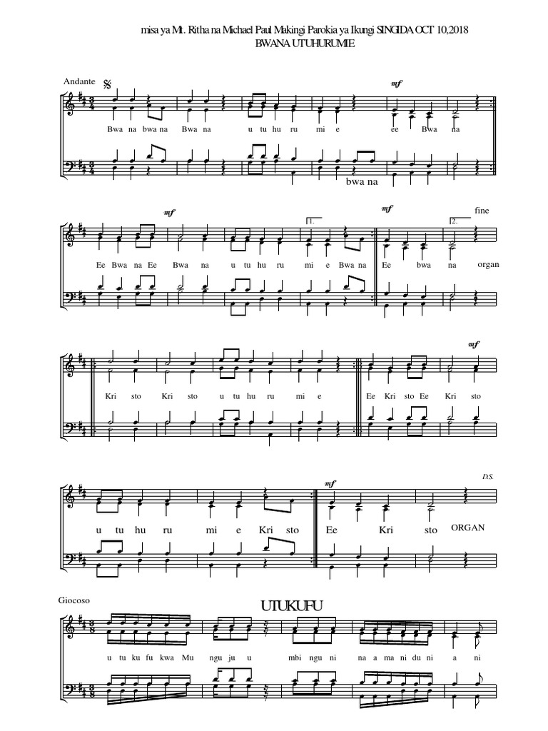 Misa Ya Mt. Rita | PDF