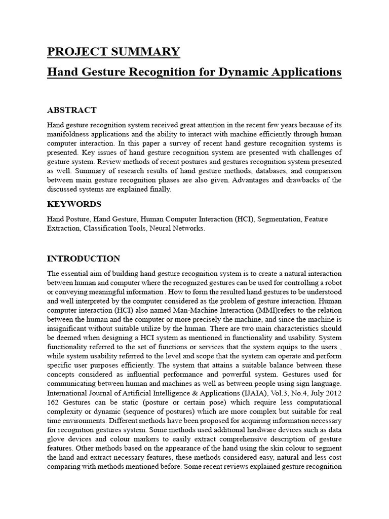Project Summary | PDF | Image Segmentation | Human–Computer Interaction