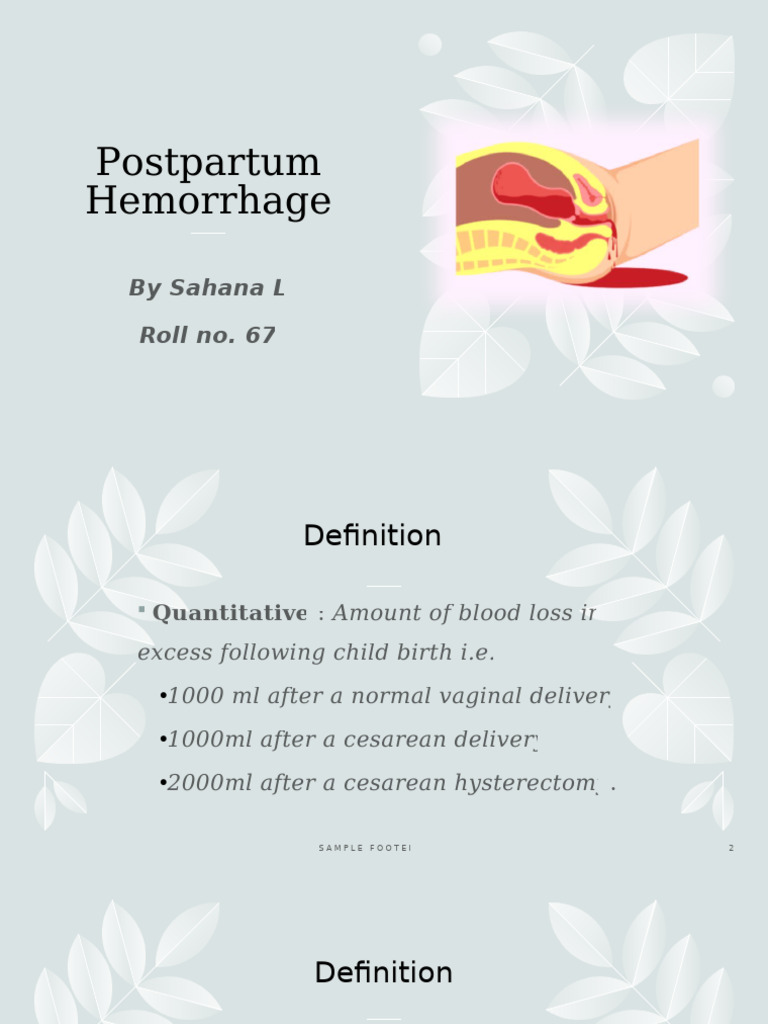 Understanding Postpartum Hemorrhage | PDF | Childbirth | Postpartum Period