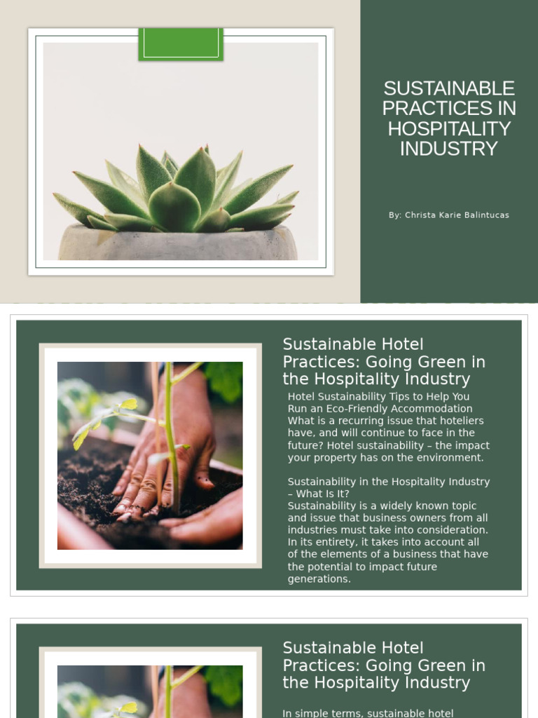 Eco-Friendly Practices for Hotels | PDF | Sustainability | Recycling