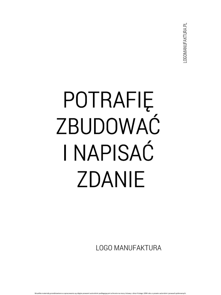 Z43 - Potrafię Zbudować I Napisać Zdanie | PDF