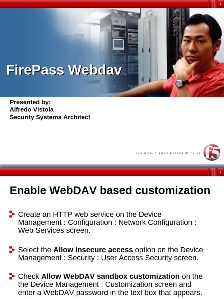 FirePass WebDAV Customization Guide | PDF | Login | Hypertext