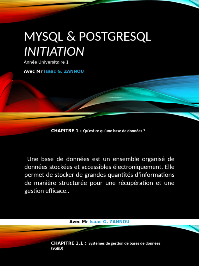 Introduction aux bases de données SQL | PDF | Bases de données ...