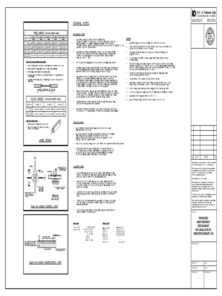 Restaurant Construction Plans | PDF