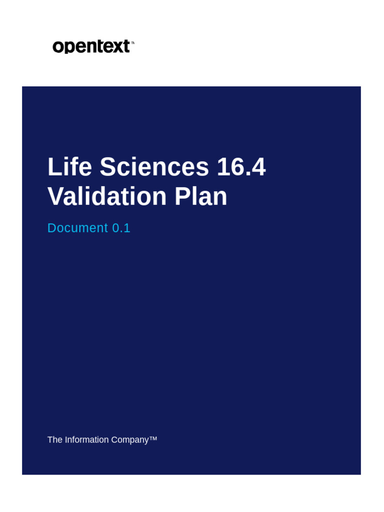 Life Sciences 16.4 Solutions Validation Plan | PDF | Verification And ...