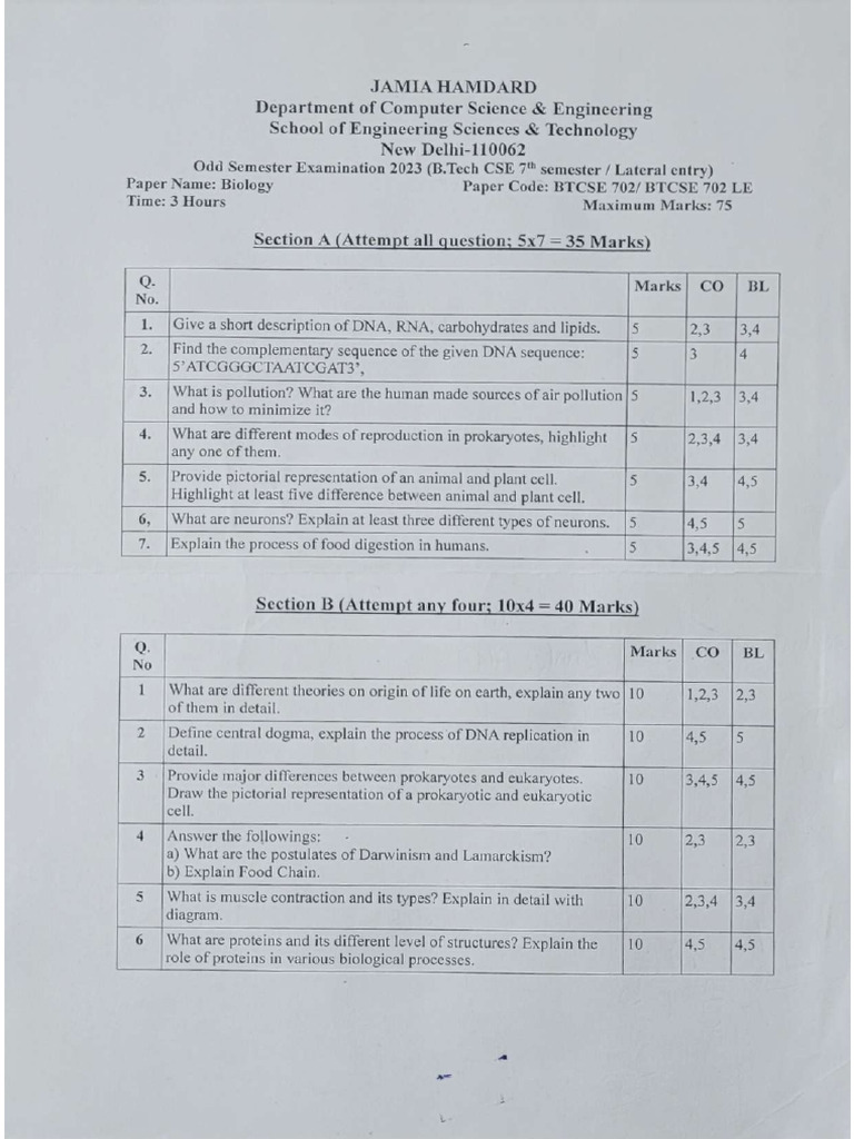7th Semester Exam | PDF