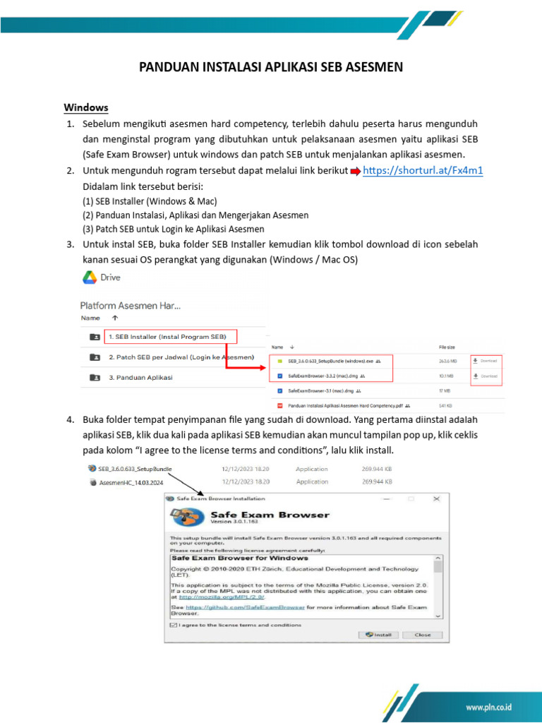 Panduan Instalasi Patch SEB Asesmen | PDF