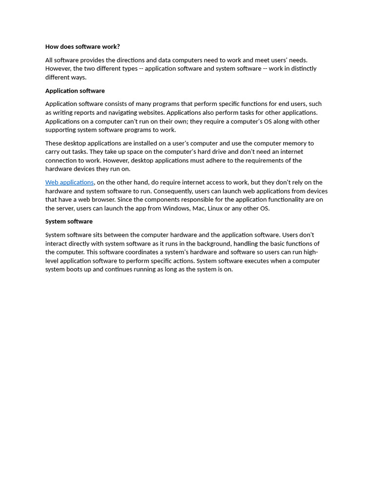 How Does Software Work?: Web Applications | PDF