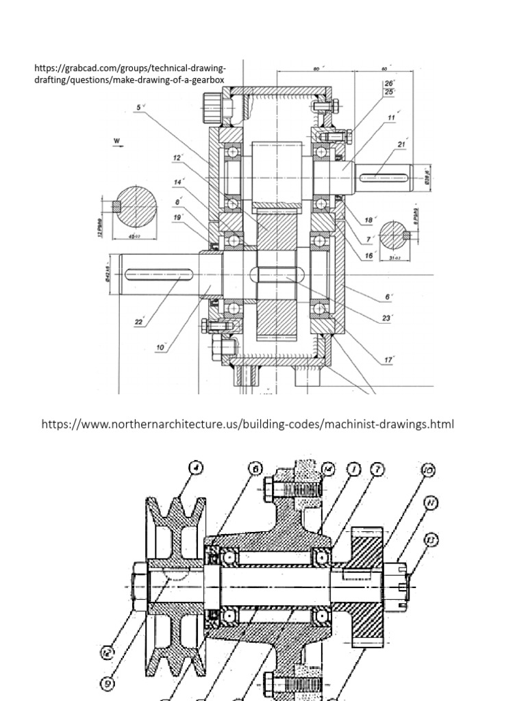Gearbox Technical Drawing Resources | PDF