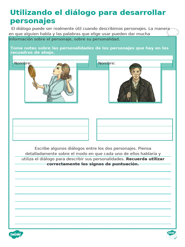 Diálogo para Desarrollar Personajes | PDF