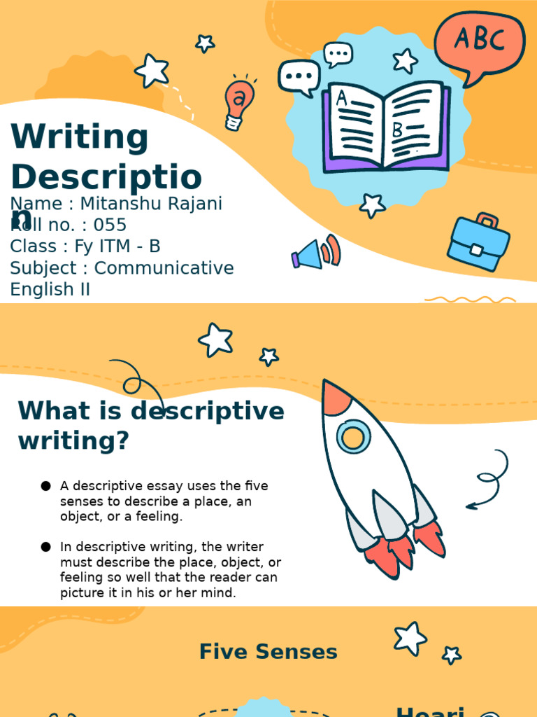 055 - MitanshuRajani English Description Writing | PDF | Essays | Senses