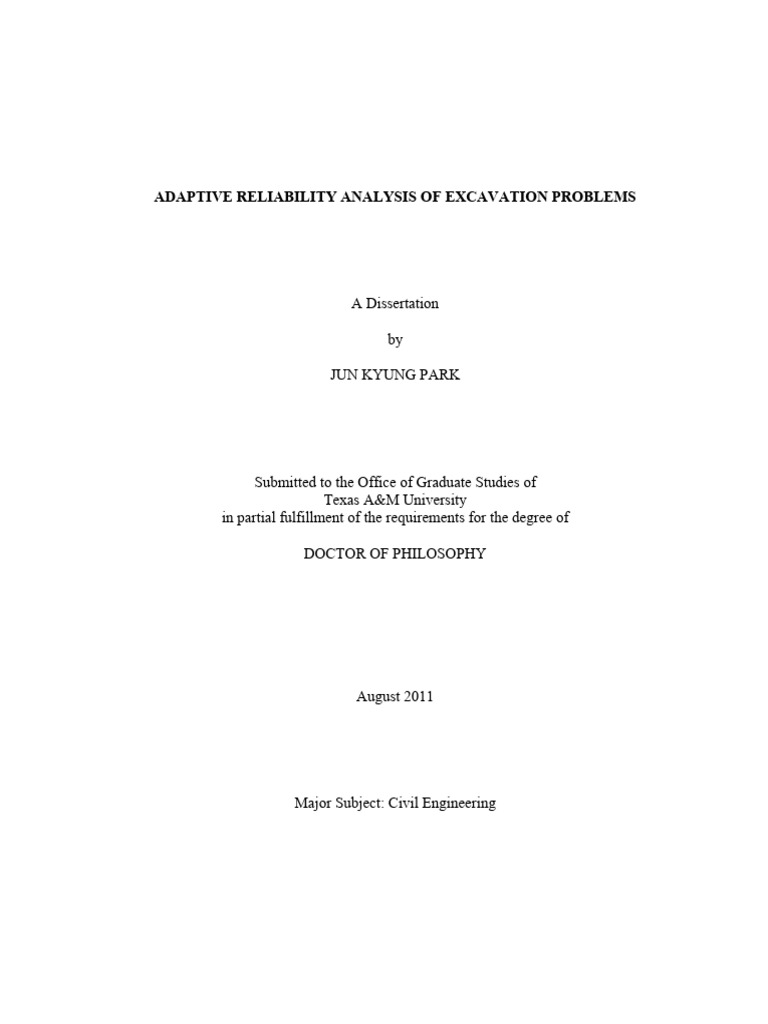 Adaptive Reliability Analysis of Excavation Problems | PDF | Bayesian ...