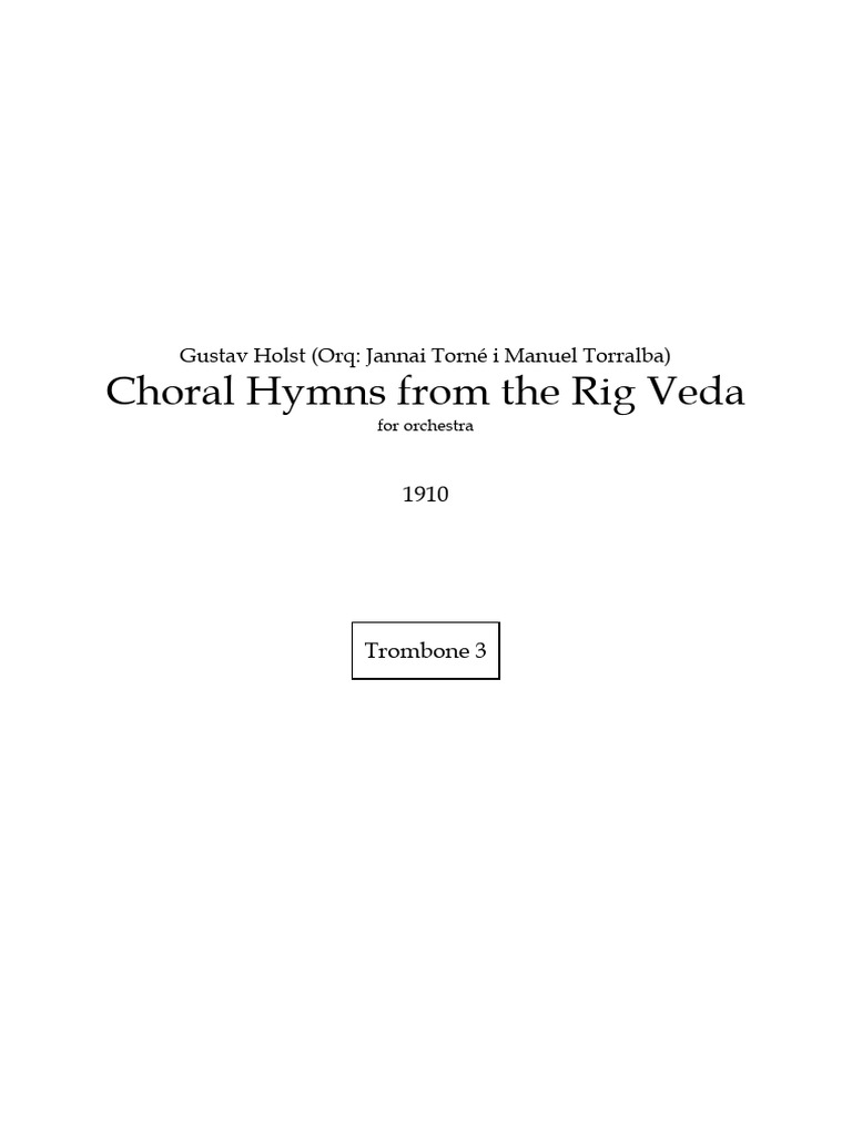 JT - Rig Veda - Trombone 3 | PDF